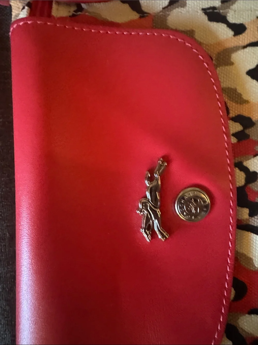 Longchamp pink-Trim Leopard Print Shoulder Bag - Picture 4 of 6